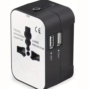 <b>Black</b> USA EU UK AUS Travel Adapter <b>All</b>-<b>in</b>-<b>one</b> Universal Travel Adapter Worldwide Wall Charger Adapter - Product Image 4
