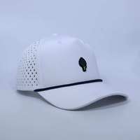 Gorras de Surf Impermeables, Logotipo de Goma Personalizado, Perforaciones Cortadas con Láser, Gorras Deportivas Blancas de 5 Paneles, Gorras de Béisbol, Gorras de Golf