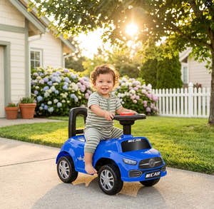 Voiture à pédales pour tout-petits avec klaxon couineur, voiture manuelle à 4 roues pour jeu actif, trotteur pour bébé avec boîte de couleur conforme aux normes d'exportation - Product Image 6