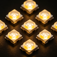 Puce LED SMD 5050 double couleur rouge et blanc 1W, haute puissance, montage en surface, support en plastique PCT pour module d'éclairage de scène à pixels