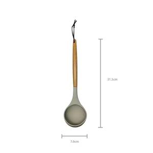 Juego de Utensilios de Cocina de Silicona de 3 Piezas, Ecológicos y No Tóxicos, con Mango de Madera, Aptos para Lavavajillas, Suministro Directo de Fábrica - Product Image 5