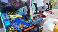 Simulateur d'arcade de tir interactif Dragon Knight 2P avec mouvements et sons
