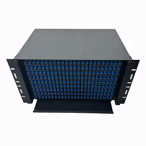 19'' 6U 216 Core Drawer Type Rack Mounted Fiber Optic Patch Panel ODF Cabinet with 216pcs SC Simplex Adapter and Pigtail