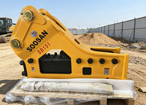 Casse-roche hydraulique latéral SOOSAN SB151 pour excavatrice de 40 à 55 tonnes, travaux de construction et de démolition intensifs - Product Image 2