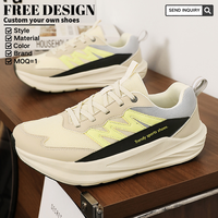 Zapatos de Caminar con Cordones para Hombre, Puntera Ancha, Transpirables, con Alivio para Juanetes, Ligeros, Antideslizantes, Casuales, OEM Personalizados, Invierno/Primavera