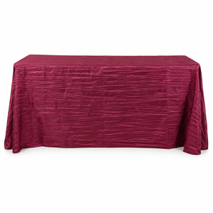 Wholesale Crinkle Taffeta <b>Tablecloth</b> Polyester Textured Event Linen for Rental Banquet Programs Supplier - Product Image 1