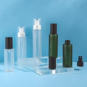 Rỗng 100ml-200ml Pet nhựa phẳng Vai chai Màn hình in ấn bề mặt cho rõ ràng màu trắng hổ phách màu xanh màu xanh lá cây sương mù tốt màu - Product Image 4