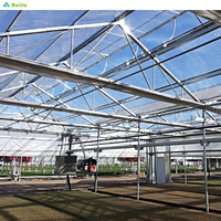 Système hydroponique de serre agricole intelligente multi-chapelle SINO AGRI avec film PE monocouche, kit complet personnalisable de 1000 m²