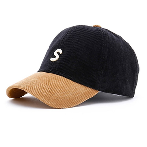 Casquette de baseball personnalisée à 6 panneaux en gros, casquette originale profonde réglable en tissu de coton et velours côtelé avec broderie 3D, casquette sportive - Product Image 3