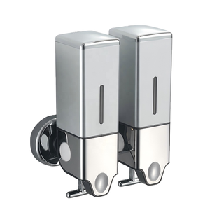<span class=keywords><strong>Distributeur</strong></span> de <span class=keywords><strong>savon</strong></span> liquide carré en ABS écologique, type levier, double réservoir, design moderne, pour salle de bain, sans perçage, sans électricité - Product Image 1