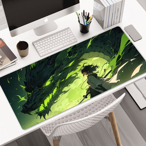 Custom Logo XXL Anime Cartoon Huge Green Dragon <b>Gaming</b> Mouse Pad XL Large <b>Gaming</b> Mousepad for Laptop Keyboard for Desktop - Product Image 1