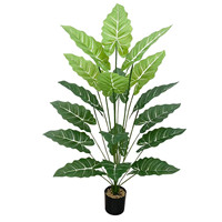 Vcare Pasokan Eksklusif Lintas Negara Tanaman Hijau Realistis Tahan Lama Besar 18 Kuntum 110cm Calla Lily Lembut Tanaman Pot Lantai Buatan