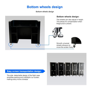 Mur vidéo LED incurvé P1.8 P2 P2.5 sur roulettes, façade de cabine DJ portable pour salon professionnel, affichage de comptoir de réception de discothèque - Product Image 6