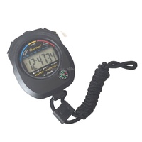 Timer Kronograf Digital LCD Profesional Penghitung Waktu Olahraga Stopwatch