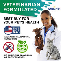 Complément hépatique Pet Organics pour chiens et chats avec extrait de chardon-Marie, curcuma et curcumine pour soutenir la santé hépatique et la normalité.