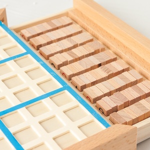 Tablero de <span class=keywords><strong>Sudoku</strong></span> de Madera para Niños con Cajón, Rompecabezas de Números de Madera de Haya 9x9, Juego Educativo para el Cerebro para el Hogar y Viajes - Product Image 4