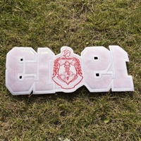 Patch brodé personnalisé avec lettres grecques de fraternité, à appliquer au fer