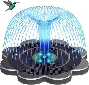 Colibri solaire alimenté flottant oiseau bain fontaine LED lumières pour jardin piscine eau caractéristique extérieur aquarium efficace solaire - Product Image 1
