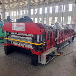 High-strength Double-layer Color Steel Composite <b>Tile</b> Manufacturing Machinery Full-automatic Double-layer Roll Forming Machine - Product Image 5