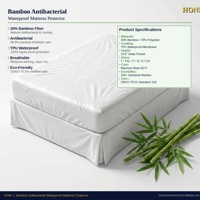 Protector de Colchón de Bambú Refrigerante para Todas las Estaciones, Resistente al Agua con Revestimiento de TPU, Transpirable y Lavable a Máquina, Cubrecama Nocturno