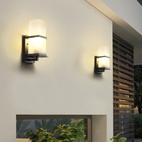 Applique murale LED extérieure moderne avec diffuseur acrylique, étanche, en aluminium, blanc chaud 3500K, garantie 2 ans, pour villa, balcon, jardin, allée