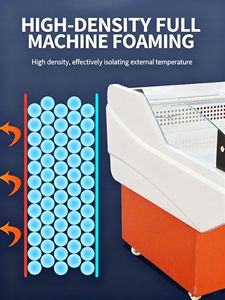 Cơ khí kiểm soát nhiệt độ thiết bị làm lạnh thịt tươi Hải sản cá hiển thị tủ lạnh cho cửa hàng bán lẻ cửa hàng bán lẻ - Product Image 5