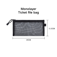 Mini trousse de bureau personnalisable avec logo, pochette A4 en nylon à fermeture éclair, sac de rangement transparent pour documents, trousse à crayons, pochette de maquillage pour voyage