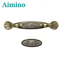 Aimicino RTS — poignée en alliage de Zinc, poignées pour boutons de porte, en cristal de haute qualité, motif diamant