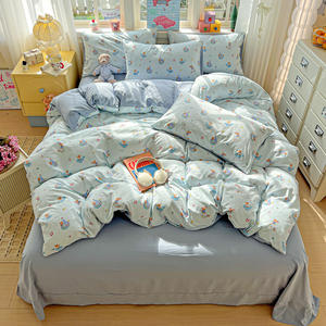 Ensemble <span class=keywords><strong>de</strong></span> literie 4 pièces imprimé <span class=keywords><strong>poisson</strong></span>, comprenant un sac à cordon (option drap-<span class=keywords><strong>housse</strong></span>/drap plat) - Product Image 2