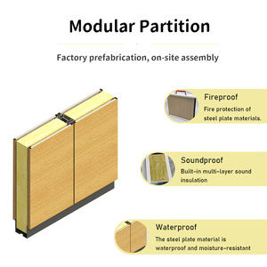 Cloison de séparation insonorisée pour bureau, système de <span class=keywords><strong>cloisons</strong></span> modulaires, installation rapide, séparateur de pièce avec porte pour entrepôt commercial - Product Image 5