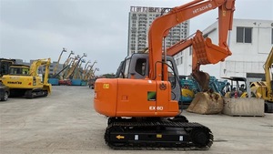 รถขุดไฮดรอลิกมือสอง Hitachi EX60 6 ตัน แบบตีนตะขาบ พร้อมปั๊มไฮดรอลิก Shimadzu PLC และมอเตอร์ เกียร์บ็อกซ์ เกียร์ และลูกปืน - Product Image 4