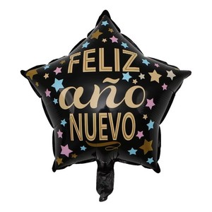 Globos de Papel Metálico Redondos con Forma de Estrella <span class=keywords><strong>para</strong></span> Decoración de Fiesta Española de Año Nuevo Feliz 2026 - Product Image 2