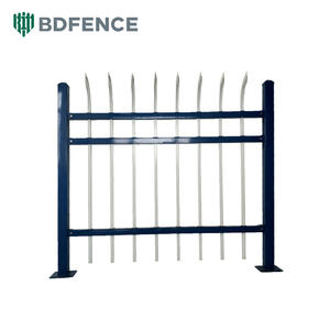 America 6 Foot 3x3 Panneaux de clôture de jardin en fer en métal Clôtures tubulaires en acier en métal Clôture moderne en fer forgé en acier au zinc - Product Image 6