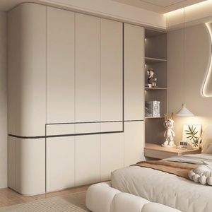 Armoire de chambre moderne autoportante, durable et minimaliste, avec coins arrondis et grande capacité - Product Image 4