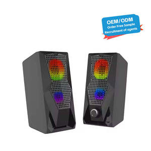 Surround Sound Multimedia 2.0 Channel Speaker <b>Gaming</b> RGB Speaker <b>for</b> <b>PC</b> Computer Laptop - Product Image 1