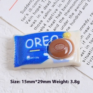 Kawaii ev dekorasyonu şeker çikolata reçine Charms toptan gıda paketleri Diy dekor için telefon kılıfı saç tokası - Product Image 5