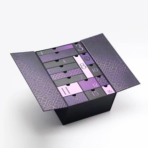 Luxury Beauty Advent Calendar <b>Box</b> 24 Days Double Door Skincare Gift <b>Box</b> <b>Empty</b> Rigid Paper Cosmetic Calendar <b>Box</b> For Makeup Perfu - Product Image 6