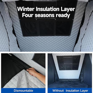 Tenda Atap Mobil Aluminium untuk Berkemah 4 Orang, Tenda Atap Mobil SUV Empat Musim, Mudah Dipasang, Lapisan Ganda, Bentuk Segitiga, Cangkang Keras - Product Image 5