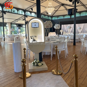 Smooth LED Photo Booth Stand With Phone Audio Video Audio Guestbook Stand Custom Phone Booth for <b>Wedding</b> Party Decoration - Product Image 1
