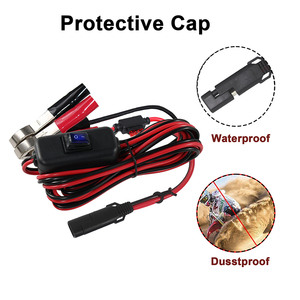 SAE to Alligator Clip Battery Cable <b>with</b> Inline Fuse and <b>Switch</b> - 12V Power <b>Extension</b> <b>Lead</b> for Solar, Automotive, DIY - Product Image 4