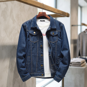 <b>Mens</b> Branded Turn-down Collar Denim Jacket Breathable Lightweight <b>Warm</b> Quilted Autumn <b>Coat</b> Zipper Outerwear Leather Cotton - Product Image 3