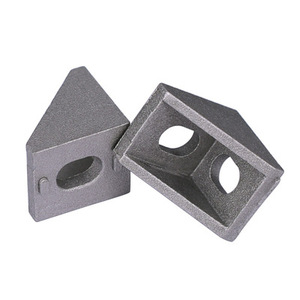 Supports d'angle en aluminium 20x28mm sablés pour profilés industriels en aluminium, supports d'extrusion de type standard - Product Image 1