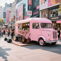 Chariot mobile de hot-dog de café de crème glacée de la remorque 220v de cuisine de restauration rapide pour des casse-croûte et des boissons