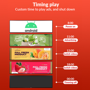 Affichage numérique d'intérieur, étagère, design de barre étirée, affichage publicitaire, lecteur publicitaire ultra-fin pour supermarchés - Product Image 4