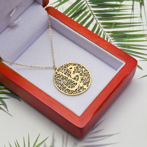 Pingente de Aço Inoxidável com Letra em Caligrafia Islâmica Árabe, Joias de Moda, Colares por Atacado, Novo Presente - Product Image 1