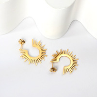 Parure de bijoux en acier inoxydable pour femme, pendentif cœur doré, goutte d'eau, clochette, fleur, boucles d'oreilles et collier sertis clos, tendance