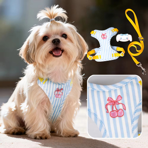 New Pet Dog <strong>Harness</strong> with Leashes Outdoor Walking <strong>Cat</strong> Puppy Pet Accessories Adjustable Striped Dog <strong>Harness</strong> Leash Set - Product Image 1