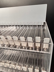 Trong suốt <span class=keywords><strong>Acrylic</strong></span> 4 lớp Khói Giá mỹ phẩm hiển thị đứng tự động đẩy khói tủ sơn móng tay hiển thị giá - Product Image 6