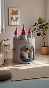 Prix usine grand château <span class=keywords><strong>de</strong></span> sport pour enfants tente <span class=keywords><strong>de</strong></span> jeu confortable intérieur Non toxique Polyester plastique princesse extérieur <span class=keywords><strong>tipi</strong></span> <span class=keywords><strong>toile</strong></span> - Product Image 4