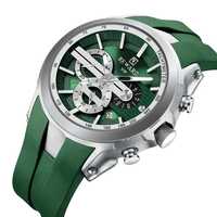 Montre-bracelet en quartz VIP Reward 83046 Rd83046 avec bracelet en silicone, boîtier en alliage, aiguilles lumineuses pour homme Saat Erkek Montre Reloj